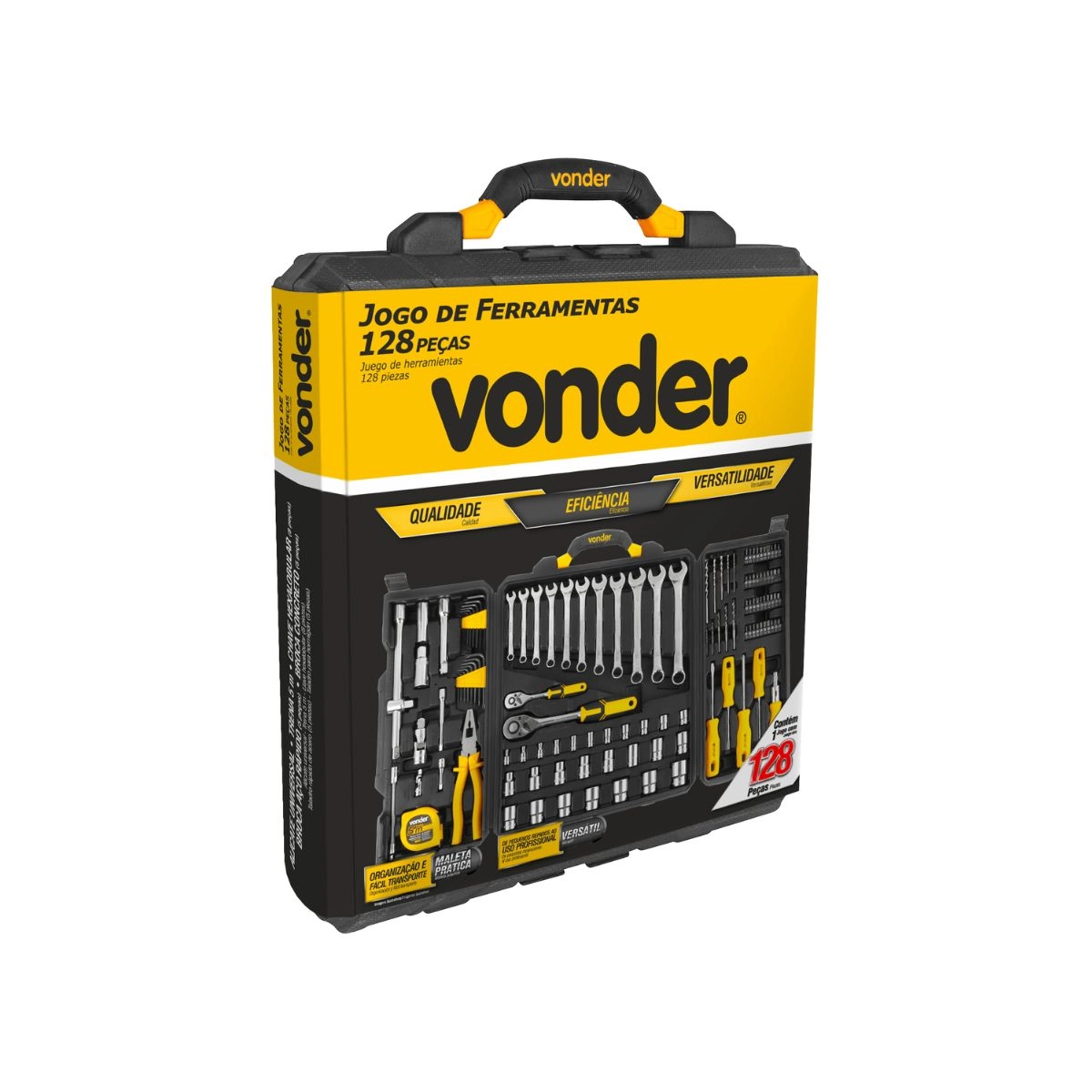 Jogo de ferramentas com 128 peças embalagem fechada VONDER Jogo de ferramentas com 128 peças embalagem fechada VONDER