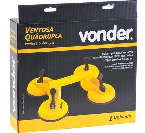 Ventosa quádrupla 118 mm plástica VONDER 