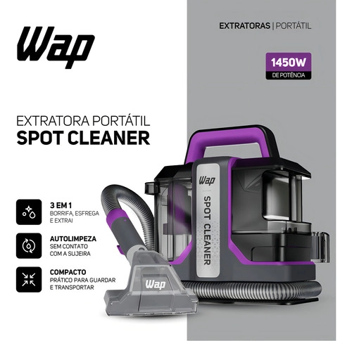 Extratora Portátil Spot Cleaner W3 1450W Wap Extratora Portátil Spot Cleaner W3 1450W Wap