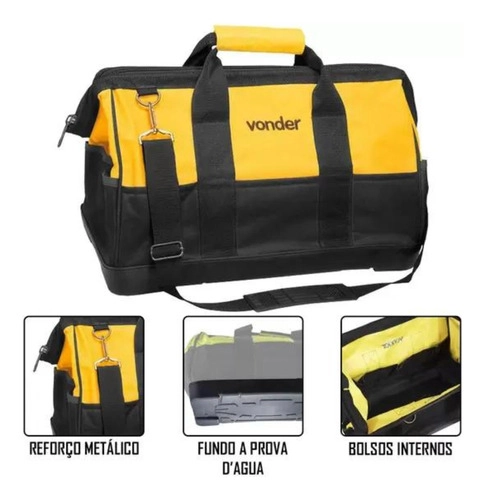 Bolsa em lona para ferramentas 43cm x 24cm x 30cm VONDER