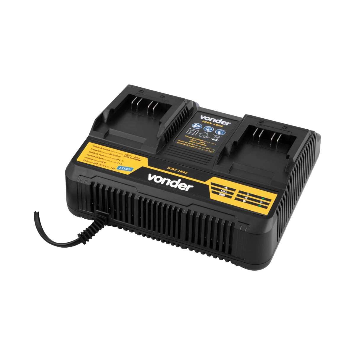 Carregador bateria duplo 18V  ICBV1842 VONDER 