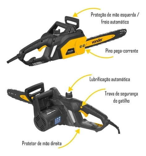 Motosserra Elétrica 1600W EV1600 Vonder 