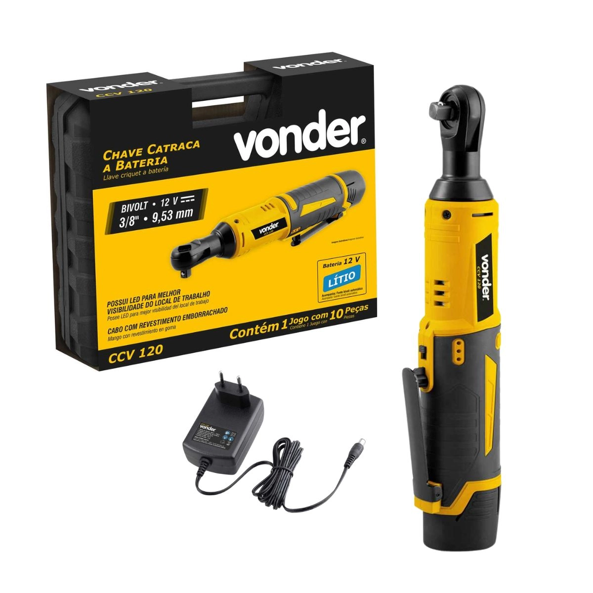 Chave catraca a bateria com encaixe 3/8" 12 V CCV120 VONDER Chave catraca a bateria com encaixe 3/8" 12 V CCV120 VONDER