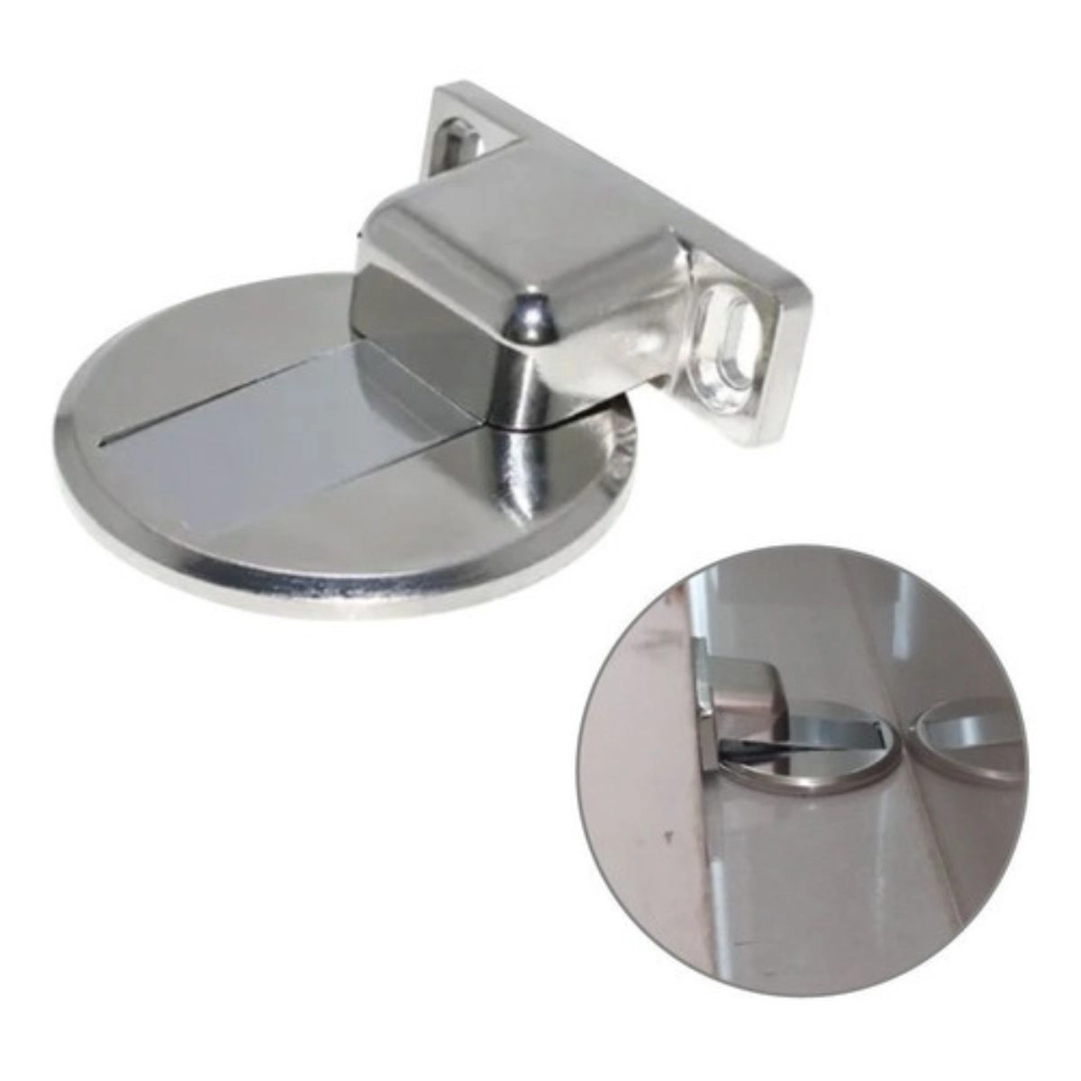 Kit 10 Prendedor Trava De Porta Batente Magnetico Slim Aço Cromado Bwinx Kit 10 Prendedor Trava De Porta Batente Magnetico Slim Aço Cromado Bwinx