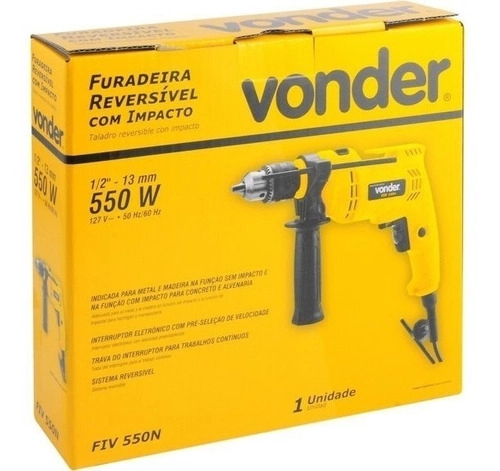 Furadeira Impacto 1/2" Vonder FIV550N Vonder