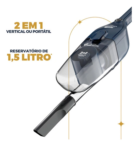 Aspirador de Pó Vertical 2 em 1 1400W BAS30 1,5L Britânia Aspirador de Pó Vertical 2 em 1 1400W BAS30 1,5L Britânia
