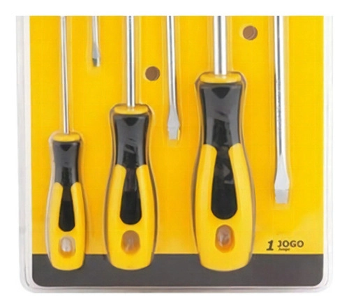 Jogo de chaves de fenda phillips com 6 peças VONDER PLUS Jogo de chaves de fenda phillips com 6 peças VONDER PLUS