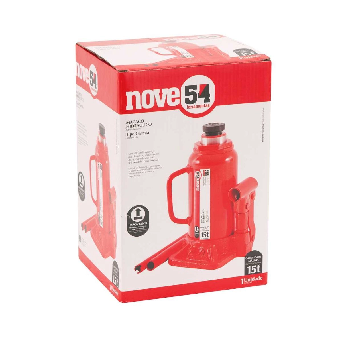 Macaco Hidráulico Tipo Garrafa 15 Toneladas Nove54