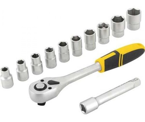 Jogo de soquetes sextavados com encaixe de 1/2" 10 mm a 24 mm com catraca 12 peças VONDER