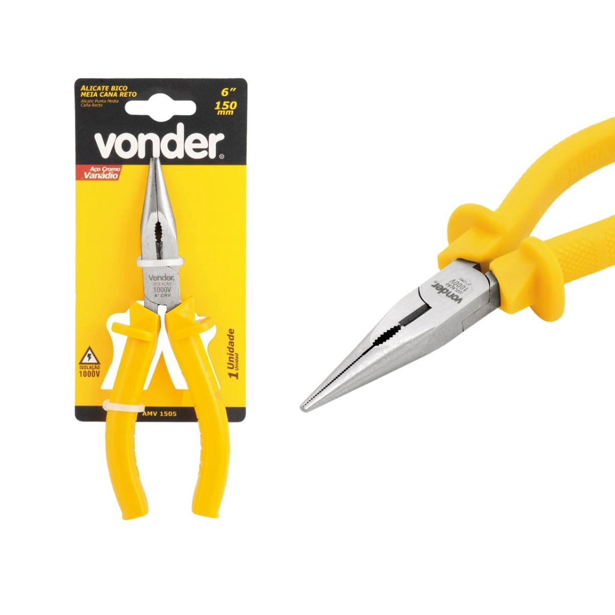 Kit 6 Alicates Manuais com isolação até 1000V VONDER