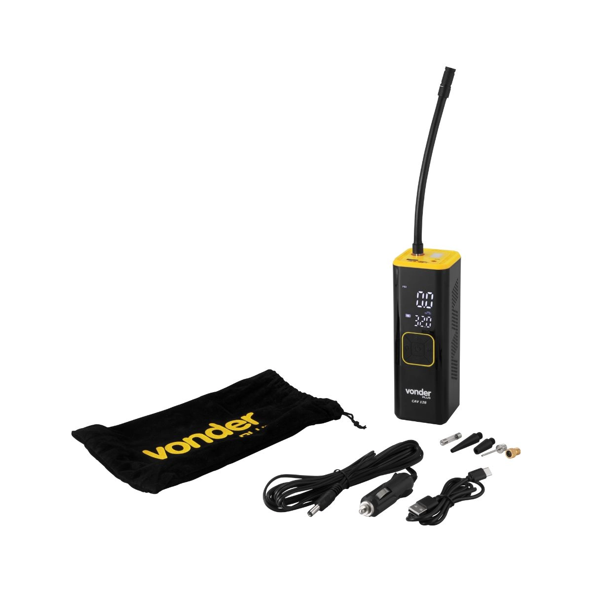 Compressor de ar automotivo a bateria CAV128 VONDER PLUS Compressor de ar automotivo a bateria CAV128 VONDER PLUS