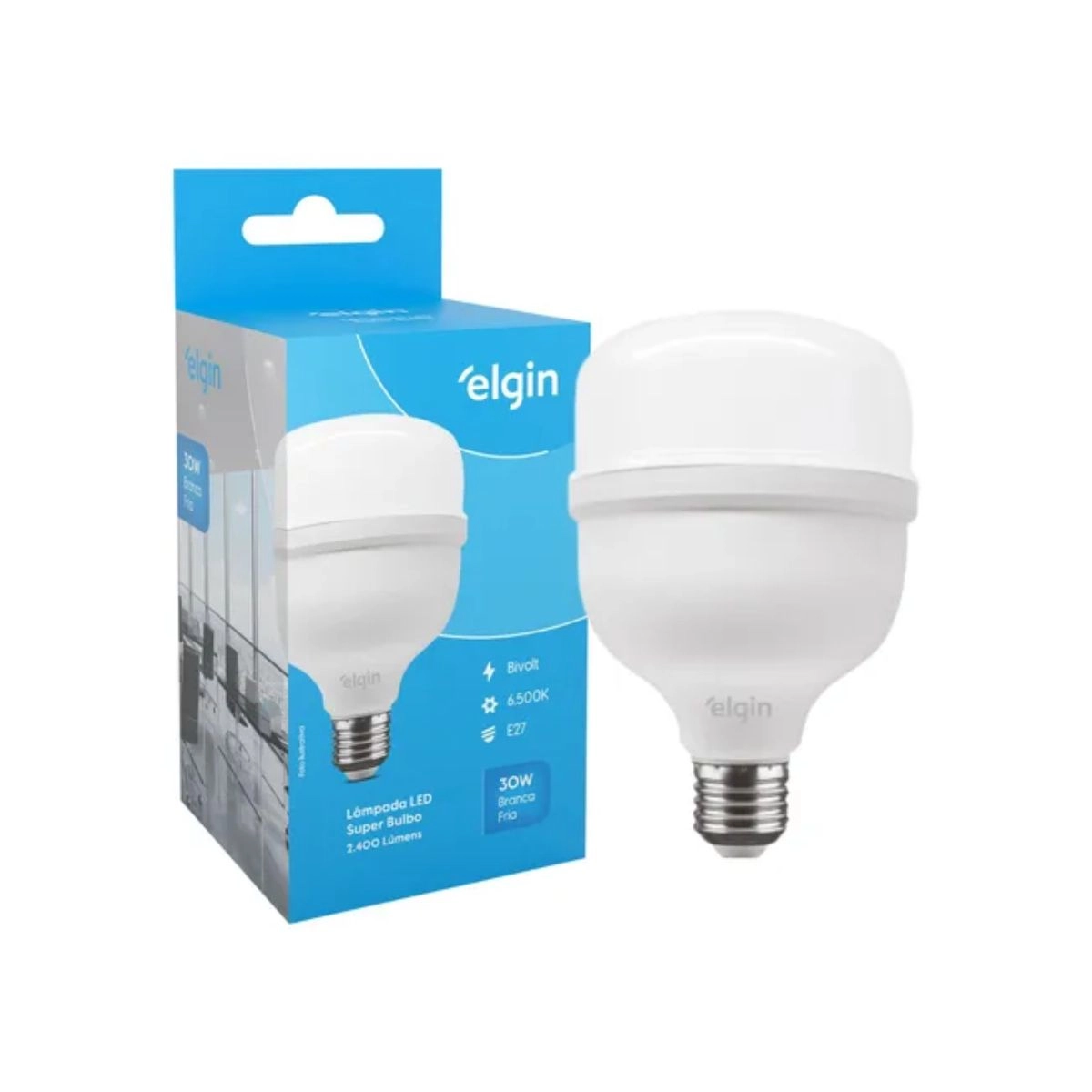 Kit 2 Lâmpadas Super Bulbo E27 50W Led 6500K Bivolt Elgin