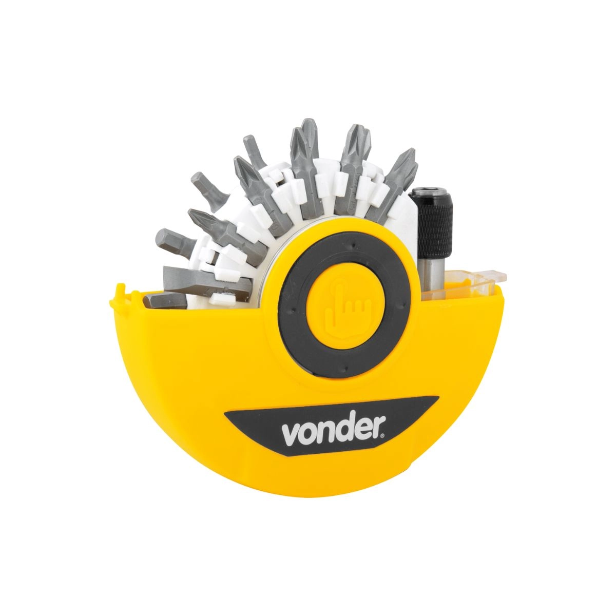 Jogo bits/ponteiras com 26pçs encaixe sextavado 1/4" VONDER Jogo bits/ponteiras com 26pçs encaixe sextavado 1/4" VONDER