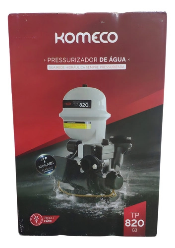 PRESSURIZADOR DE AGUA TP 820 G3 BIVOLT KOMECO PRESSURIZADOR DE AGUA TP 820 G3 BIVOLT KOMECO
