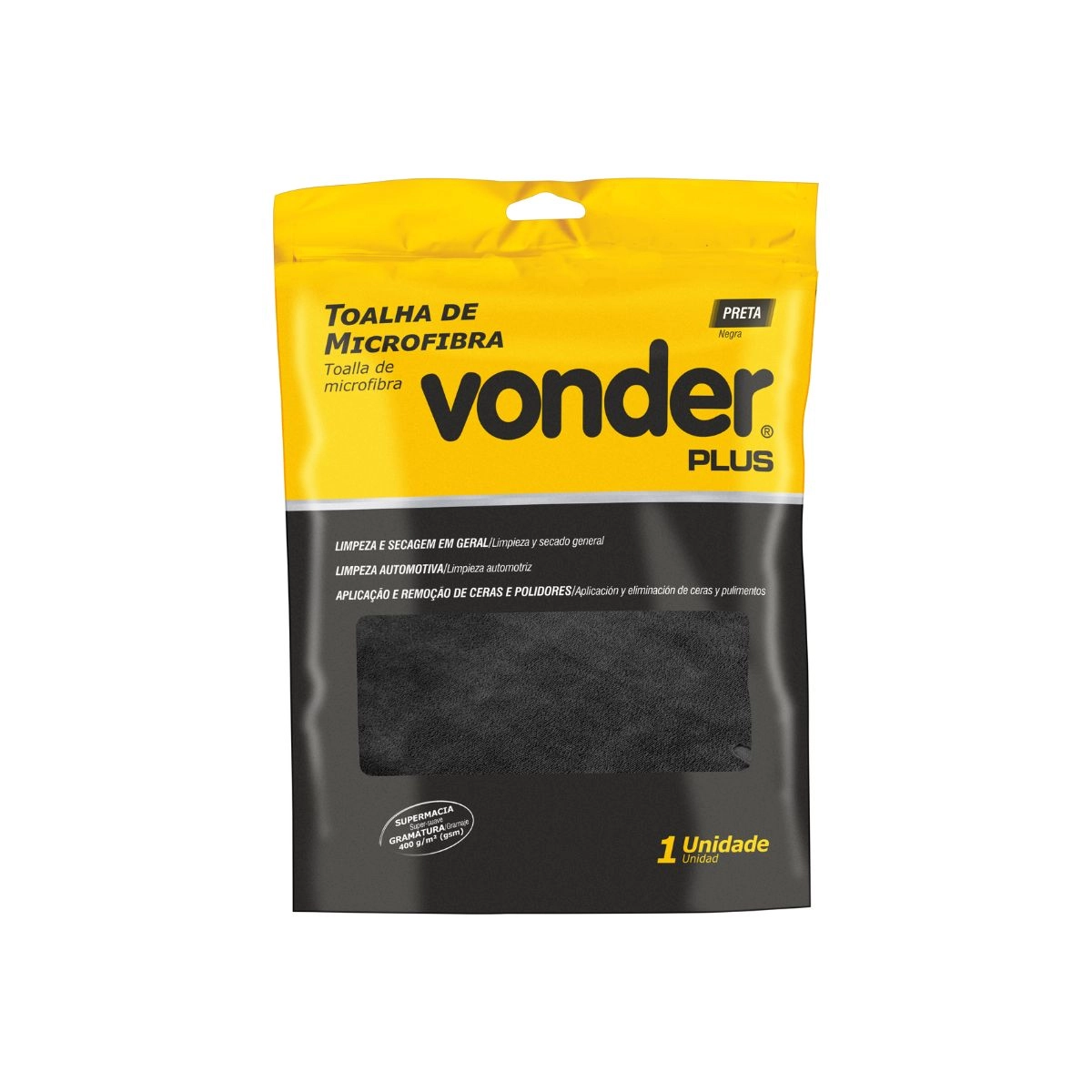 Toalha de microfibra 40cmx60cm 400 g/m² VONDER PLUS Toalha de microfibra 40cmx60cm 400 g/m² VONDER PLUS
