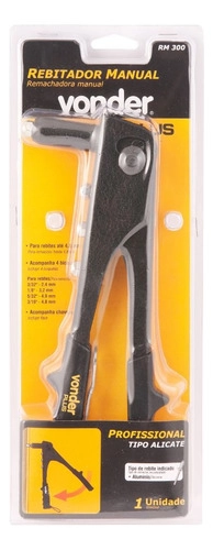 Rebitador manual tipo alicate RM300 VONDER PLUS Rebitador manual tipo alicate RM300 VONDER PLUS