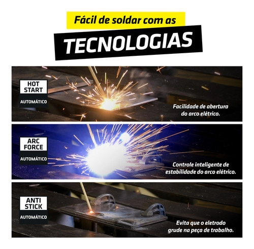 Maquina Inversora de Solda TORK KAB180 Micro MMA + TIG LIFT Bivolt Maquina Inversora de Solda TORK KAB180 Micro MMA + TIG LIFT Bivolt