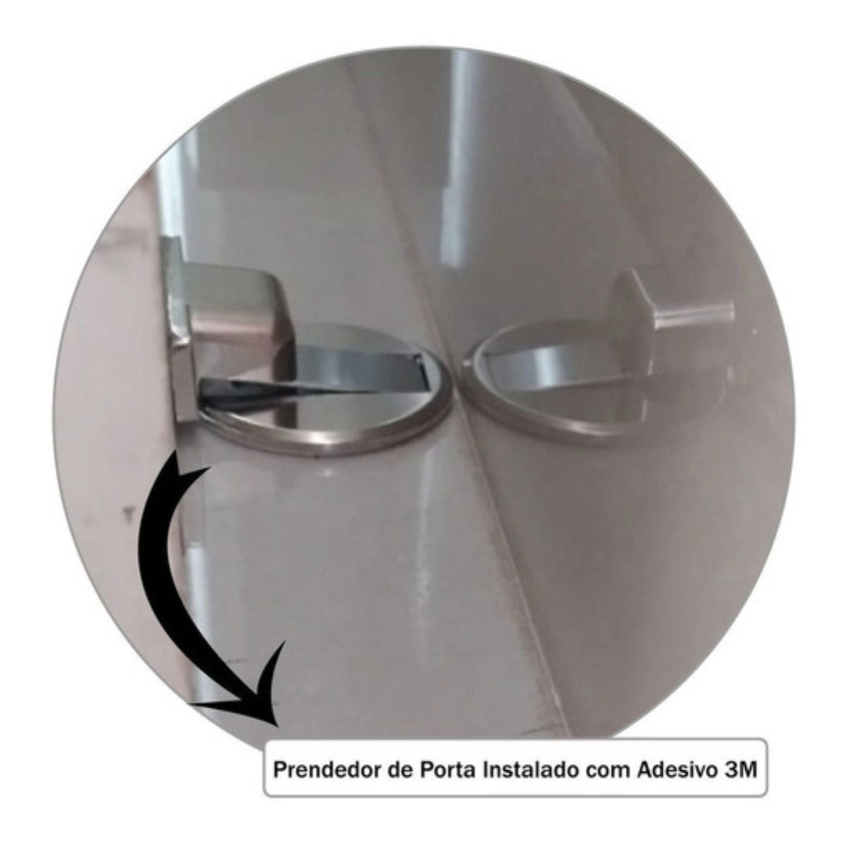 Kit 4 Prendedor Trava De Porta Batente Magnetico Slim Aço Cromado Bwinx Kit 4 Prendedor Trava De Porta Batente Magnetico Slim Aço Cromado Bwinx