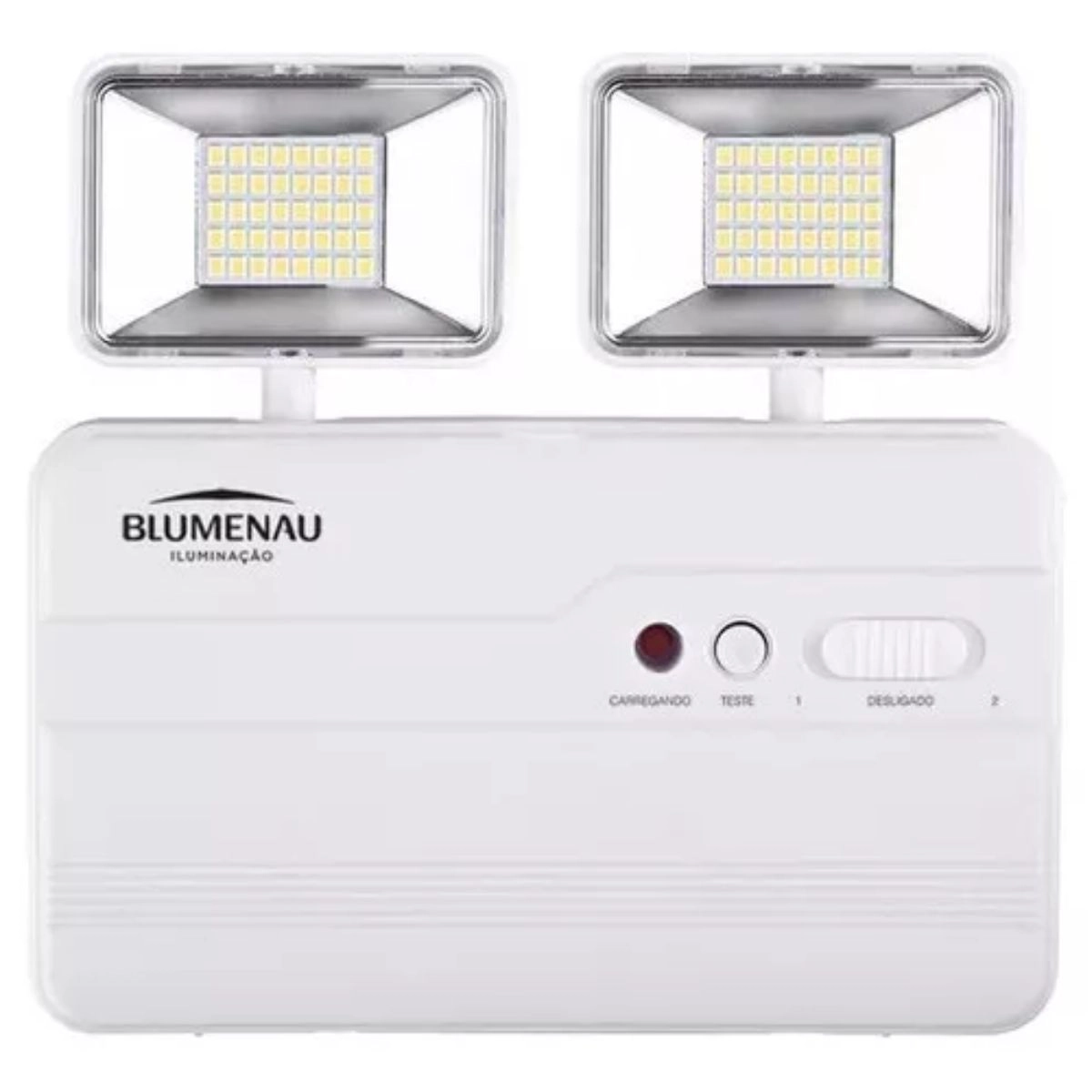 Kit 5 Luminária de Emergência LED Blumenau Iluminação 2 Faróis 2200 Lúmens Bivolt Kit 5 Luminária de Emergência LED Blumenau Iluminação 2 Faróis 2200 Lúmens Bivolt