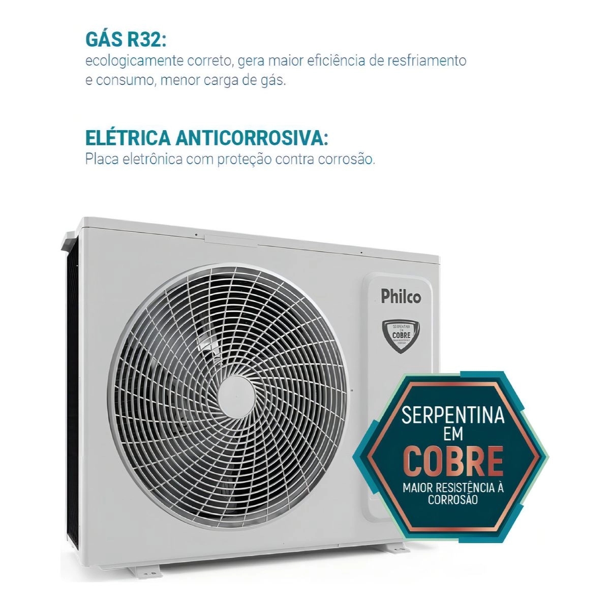 Ar Condicionado Split Hi Wall Inverter 12000 BTUs PAC12FB Frio Philco 220V