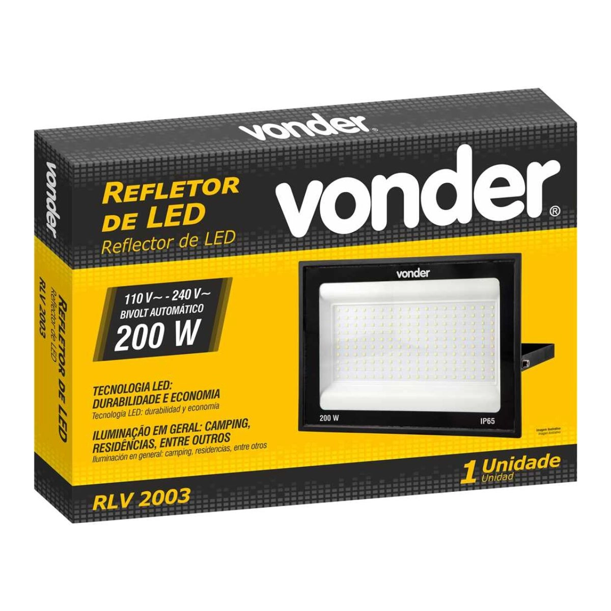 Refletor de LED 200W RLV2003 VONDER Refletor de LED 200W RLV2003 VONDER