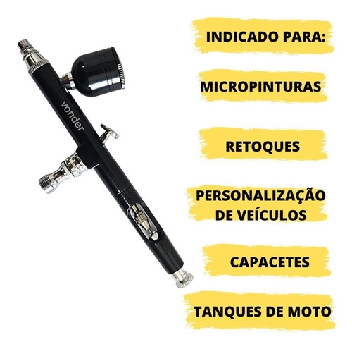Aerógrafo com acessórios 7 peças VONDER Aerógrafo com acessórios 7 peças VONDER