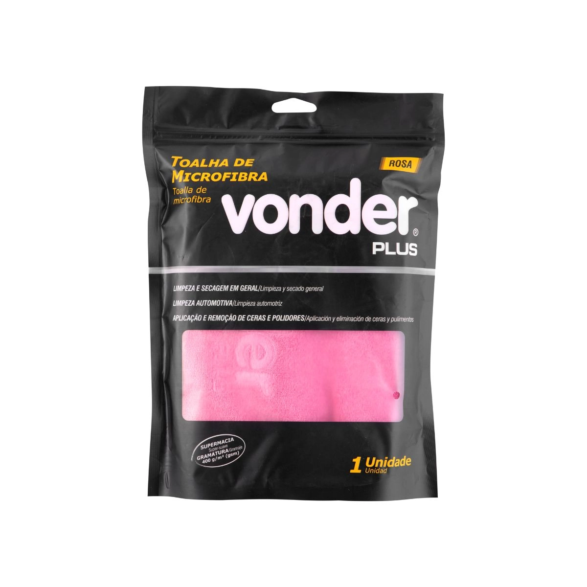 Toalha de microfibra 40cmx60cm 400 g/m² VONDER PLUS Toalha de microfibra 40cmx60cm 400 g/m² VONDER PLUS