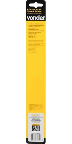 Lâmina Para Serra Sabre Inox Ossos Vonder Lâmina Para Serra Sabre Inox Ossos Vonder