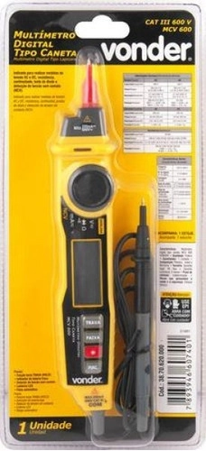 Multímetro digital tipo caneta MCV600 Vonder Multímetro digital tipo caneta MCV600 Vonder