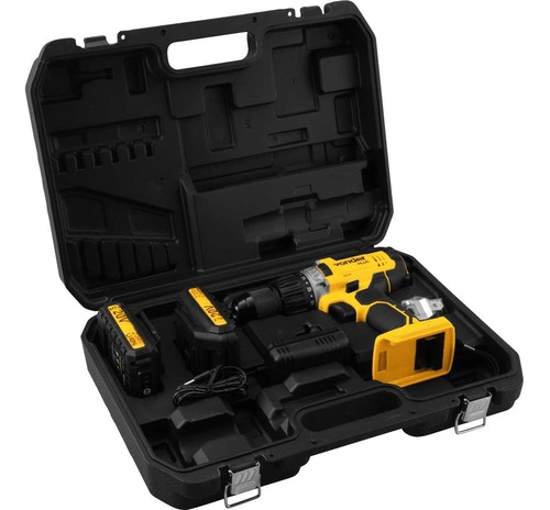 Parafusadeira/furadeira com impacto a bateria 20V fonte de carregamento bivolt automática PFV200I VONDER PLUS Parafusadeira/furadeira com impacto a bateria 20V fonte de carregamento bivolt automática PFV200I VONDER PLUS