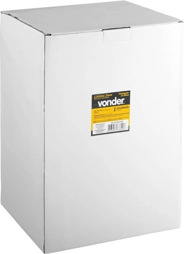 Lixeira Retangular 12 litros inox cinza VONDER