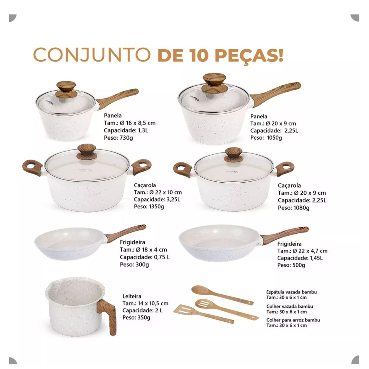 Jogo De Panelas Antiaderente Cerâmica Mimo Style Jogo De Panelas Antiaderente Cerâmica Mimo Style