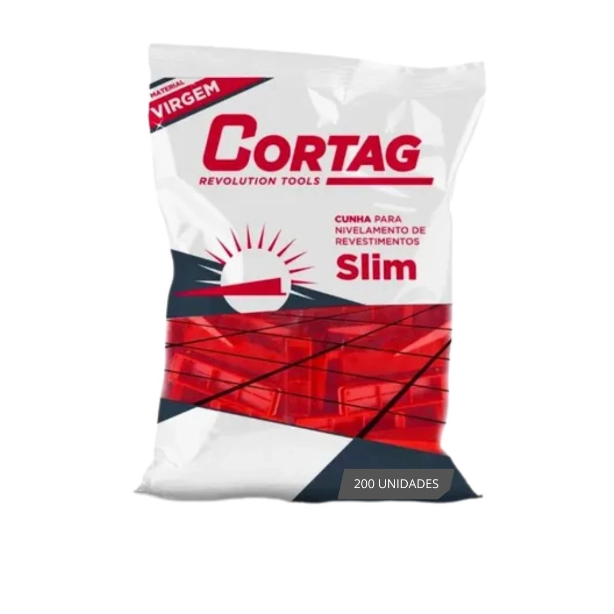 1000 Espaçador Nivelador Slim 1,0mm + 200 Cunhas Slim Cortag