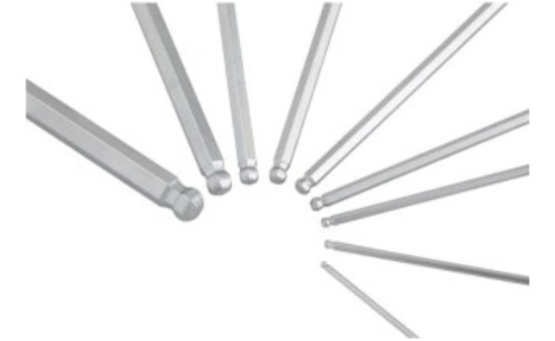 Jogo chave Allen Longa Cabo T Abaulada 10pçs 1,5-10mm VONDER