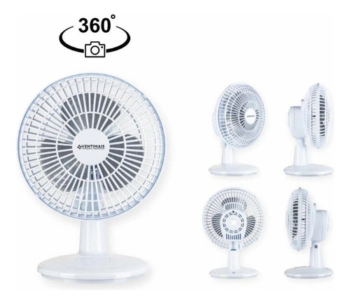 Ventilador Mini Turbo 20CM BRANCO/PRATA Ventimais Ventilador Mini Turbo 20CM BRANCO/PRATA Ventimais