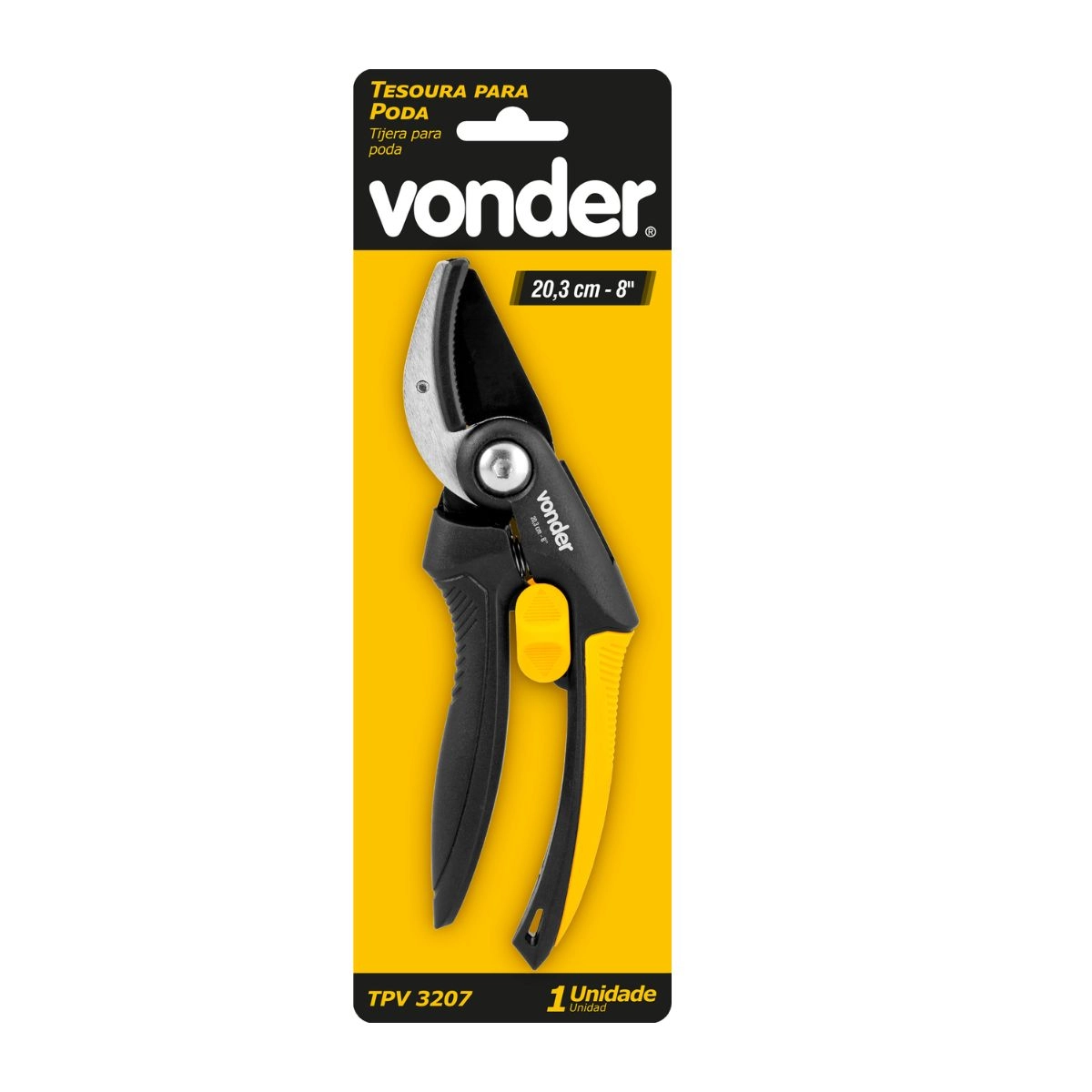 Tesoura para poda 20,3cm 8" profissional TPV3207 VONDER Tesoura para poda 20,3cm 8" profissional TPV3207 VONDER