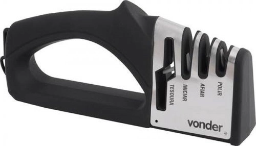 Afiador de facas e tesouras com vídea e cerâmica VONDER Afiador de facas e tesouras com vídea e cerâmica VONDER