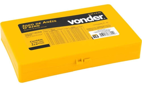 Jogo de anéis de vedação oring com 419 peças VONDER Jogo de anéis de vedação oring com 419 peças VONDER