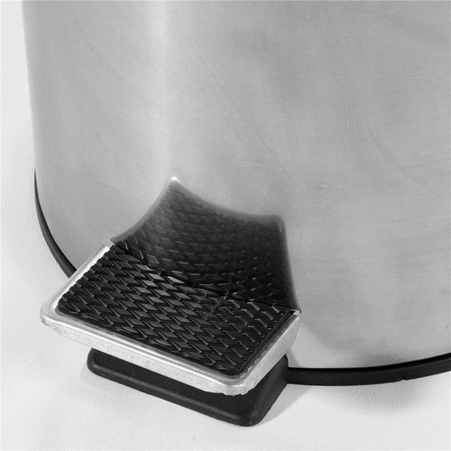 Lixeira redonda 12 litros inox cinza VONDER Lixeira redonda 12 litros inox cinza VONDER