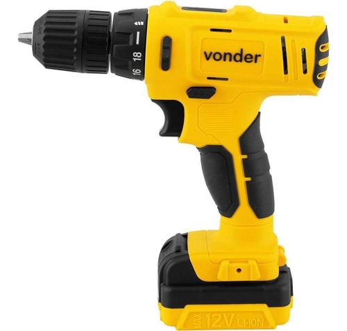 Parafusadeira/furadeira a bateria 12V fonte bivolt automática PFV120 VONDER Parafusadeira/furadeira a bateria 12V fonte bivolt automática PFV120 VONDER