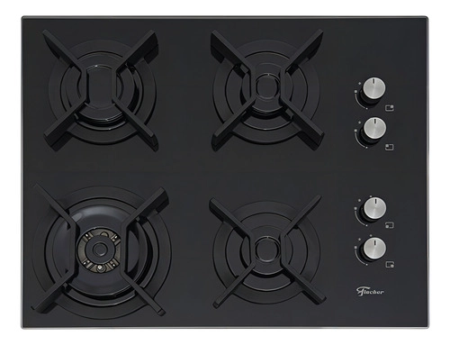 Fogão Cooktop 4Q TC Infinity a gás Mesa Vidro Bivolt Fischer