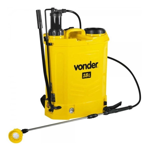 Pulverizador costal 2 em 1 manual ou bateria com bateria de lítio 18 litros VONDER