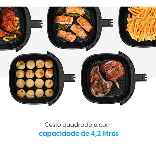 Fritadeira Elétrica Sem Óleo Cube Fry 4L AFG40 Elgin Fritadeira Elétrica Sem Óleo Cube Fry 4L AFG40 Elgin