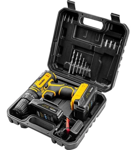Parafusadeira/furadeira com impacto a bateria 20V carregador bivolt automático PFV020I VONDER Parafusadeira/furadeira com impacto a bateria 20V carregador bivolt automático PFV020I VONDER