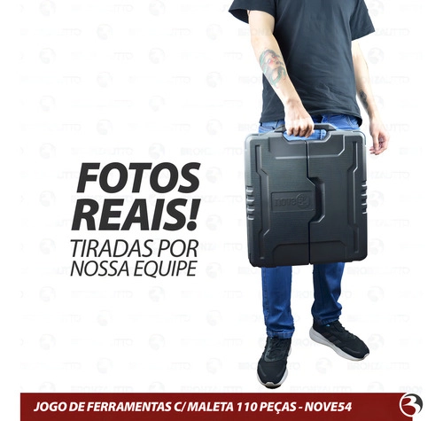 Jogo de Ferramentas Completo com 110 Peças Nove54