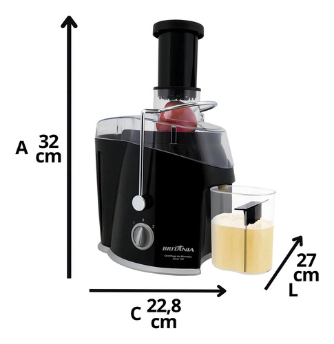 Centrífuga de Alimentos Juicer 700 400W Britânia Centrífuga de Alimentos Juicer 700 400W Britânia
