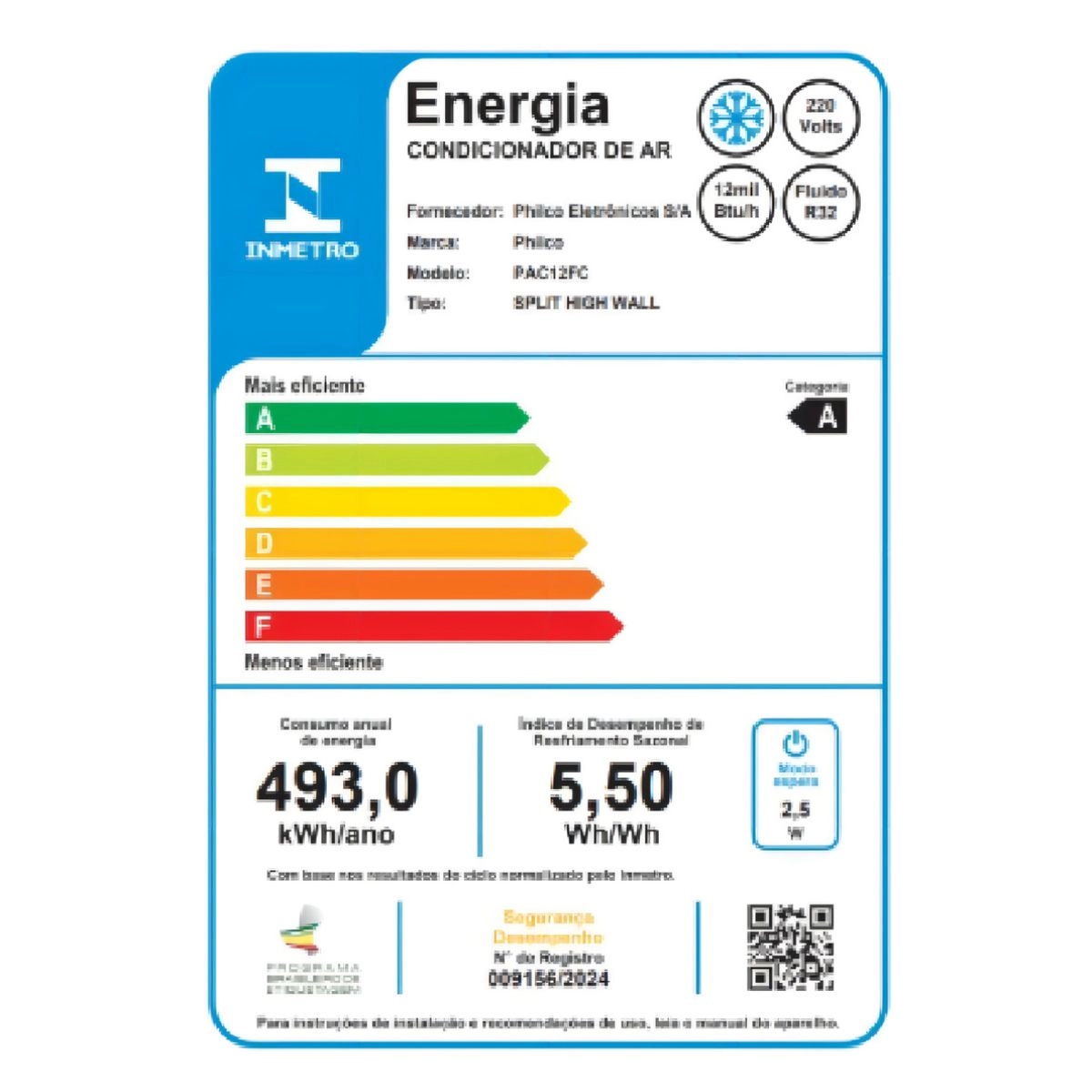 Ar Condicionado Split 12000 BTUs Inverter PAC12FC Frio Philco 220V Ar Condicionado Split 12000 BTUs Inverter PAC12FC Frio Philco 220V
