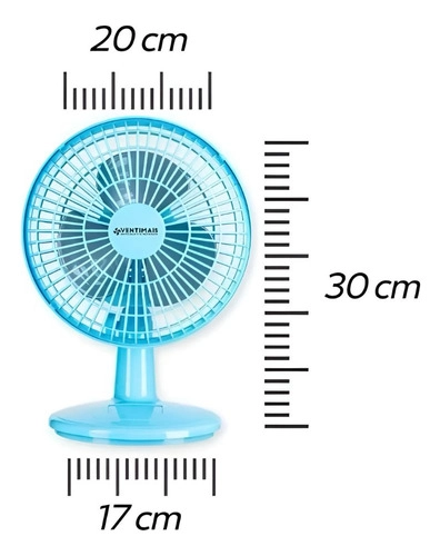 Ventilador Mini Turbo 20CM AZUL/PRATA 220v Ventimais Ventilador Mini Turbo 20CM AZUL/PRATA 220v Ventimais