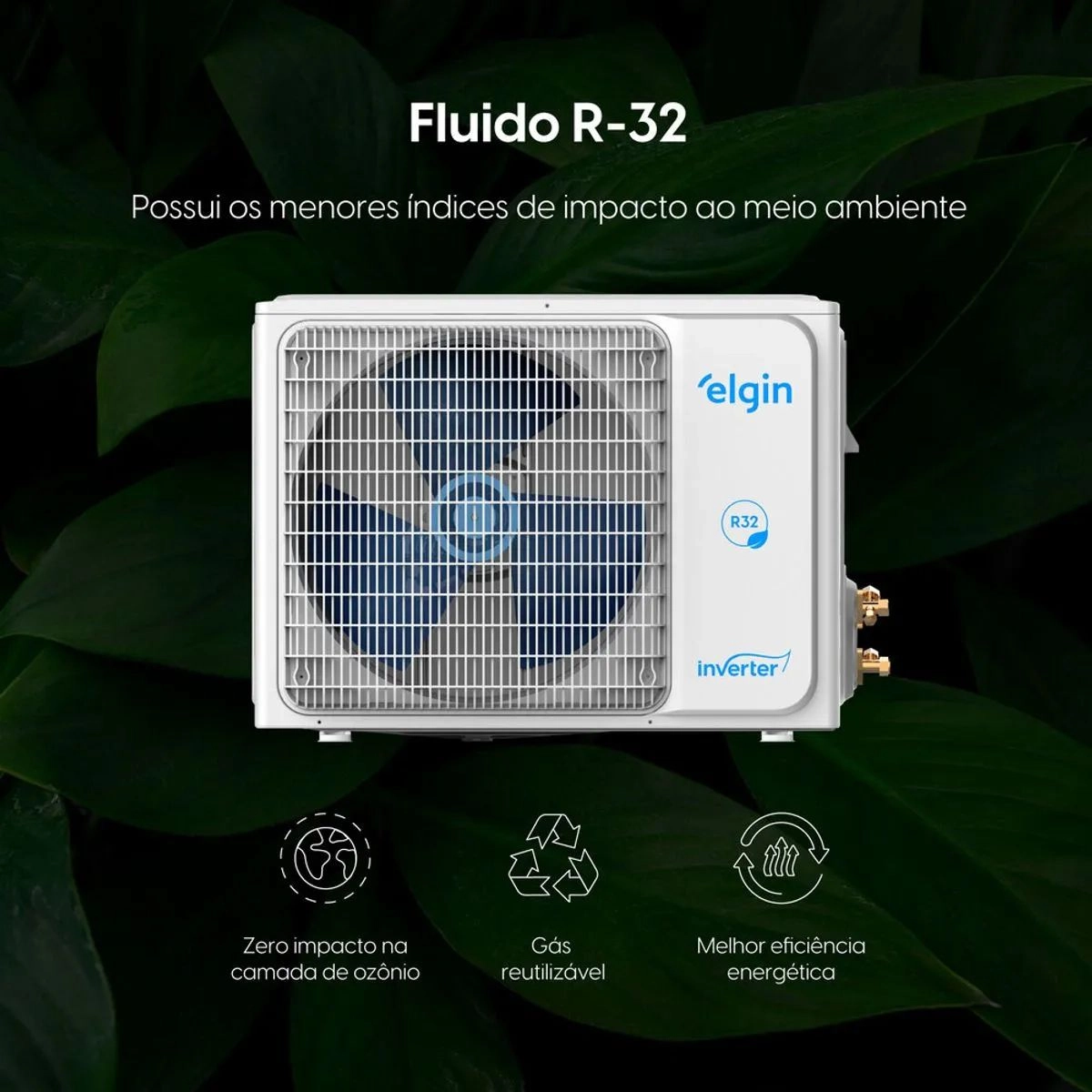 Ar Condicionado Split High Wall Eco Inverter II 9000 BTUs Quente e Frio WiFI ELGIN 220V Ar Condicionado Split High Wall Eco Inverter II 9000 BTUs Quente e Frio WiFI ELGIN 220V