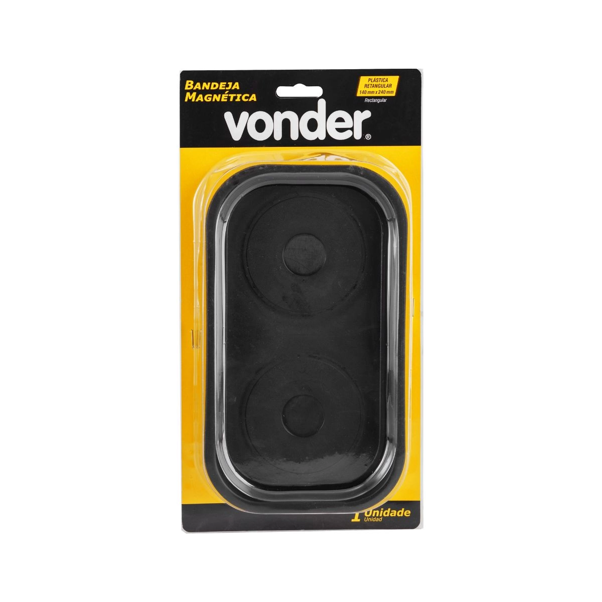 Bandeja magnética retangular plástica 140mmx240mm VONDER 